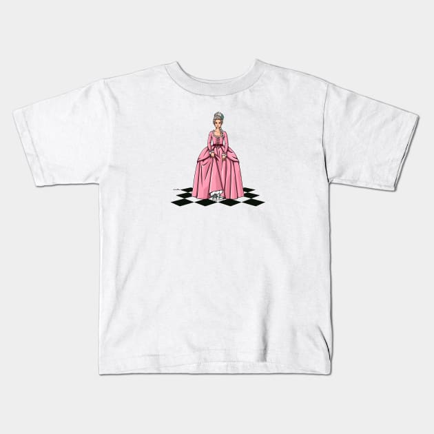 Marie Antoinette Kids T-Shirt by dinainbloom